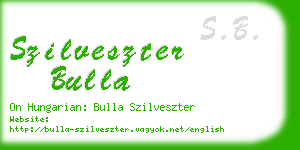 szilveszter bulla business card